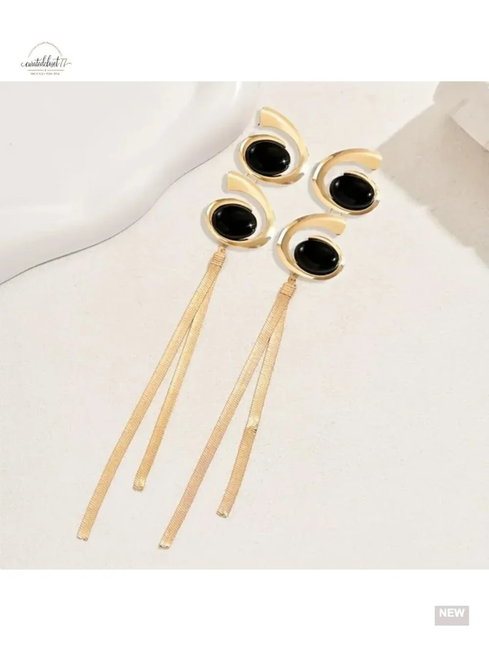 Chunky Geometric Dangle Earrings, Gold Plated Alloy Drop Earrings,